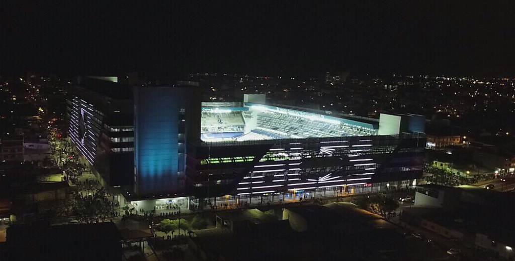 De nivel europeo: Emelec presentó la nueva fachada de su estadio