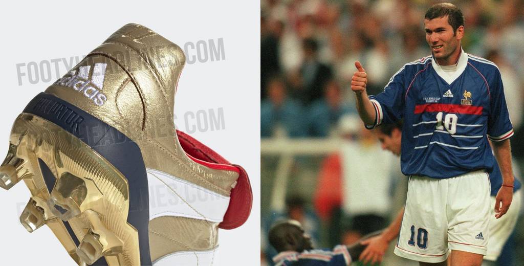 Adidas lanzará las Predators doradas que usó Zidane en 2001
