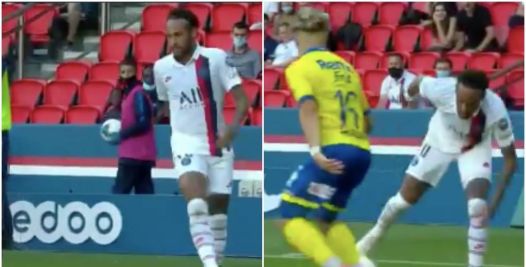 PSG arde: Neymar lo humilló, le dio una patada y luego se quejó del rival...