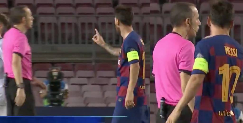 Furioso: Messi le negó el saludo tres veces al árbitro