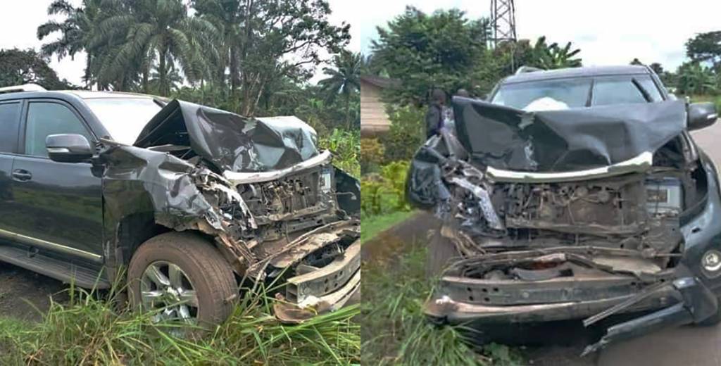 Samuel Eto'o chocó en Camerún y destruyó su camioneta