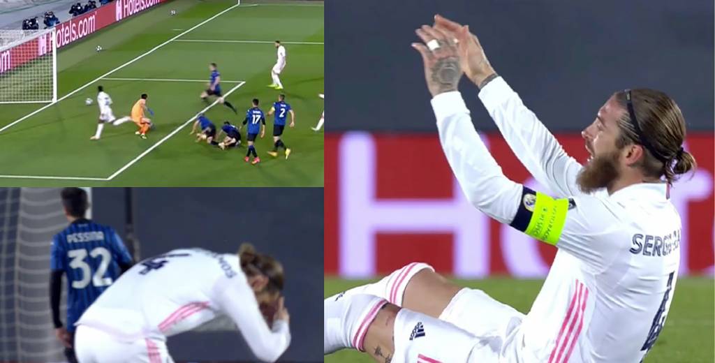 La reacción de Sergio Ramos por el gol perdido de Vinicius
