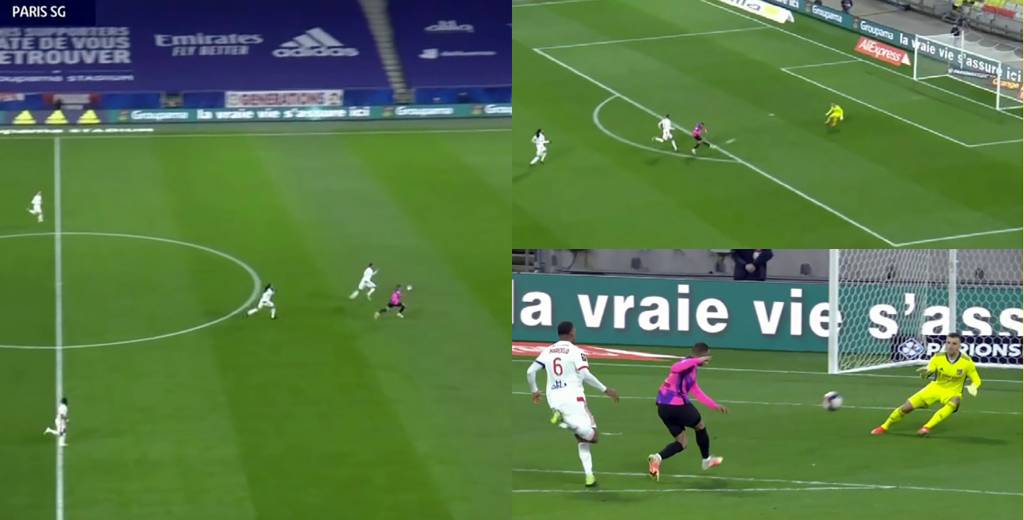 Infernal corrida de Mbappé y gol en victoria del PSG