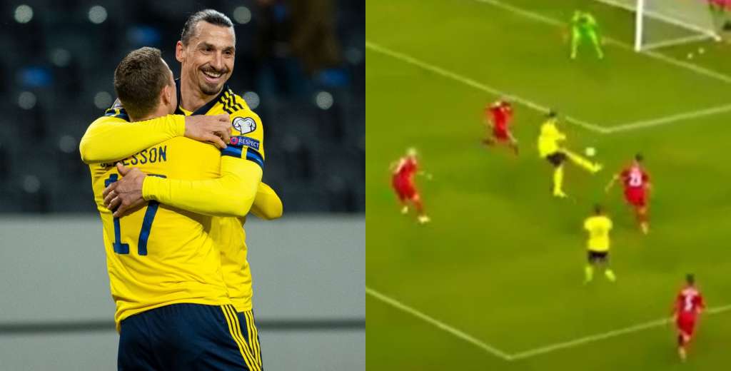 Ibrahimovic volvió a Suecia y metió una asistencia... ¡sin mirar!