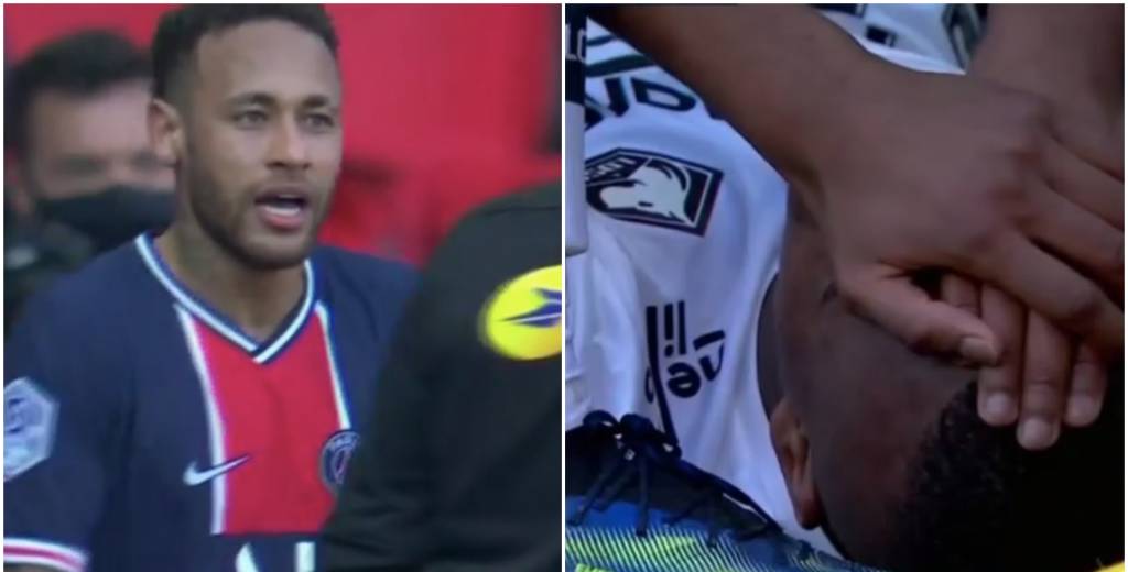 Neymar, vergonzoso: rodillazo en la cara Djaló y se fue expulsado