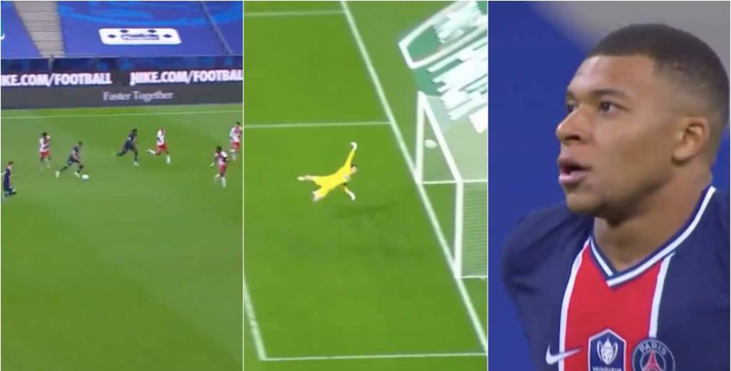 Mbappé intentó el gol del año en Francia: pegó en el poste