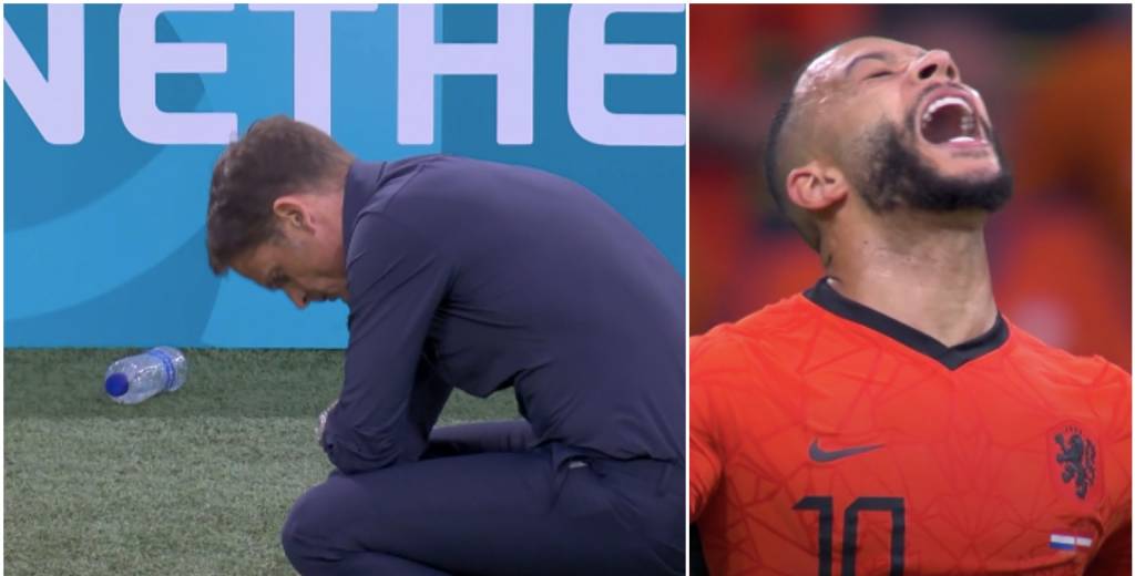 De Boer se derrumbó tras ver el gol que falló Depay