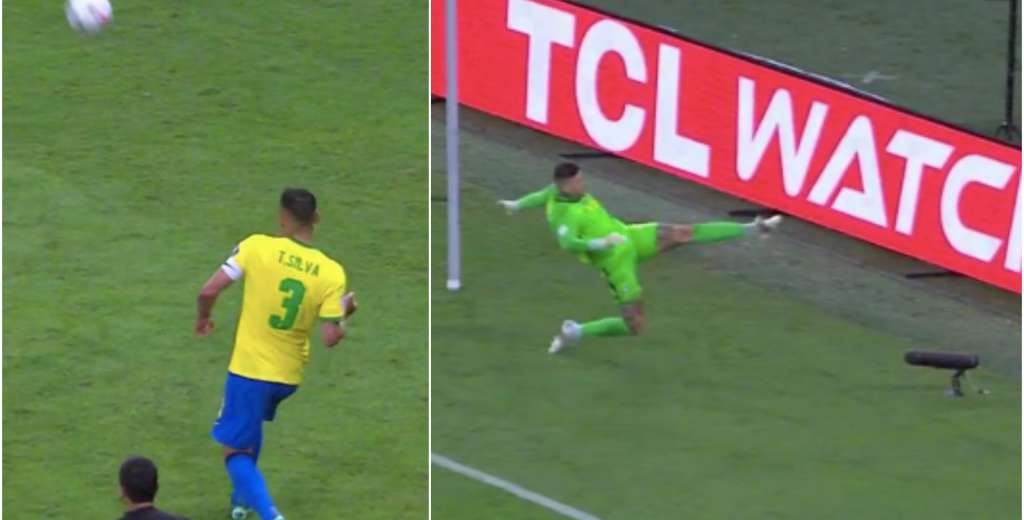 Thiago Silva quiso salir jugando: la tiró a la tribuna
