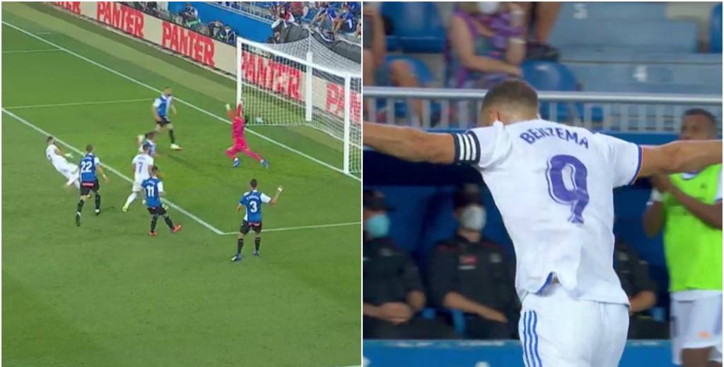 La brutal asistencia de Hazard a Benzema: de taco en el área