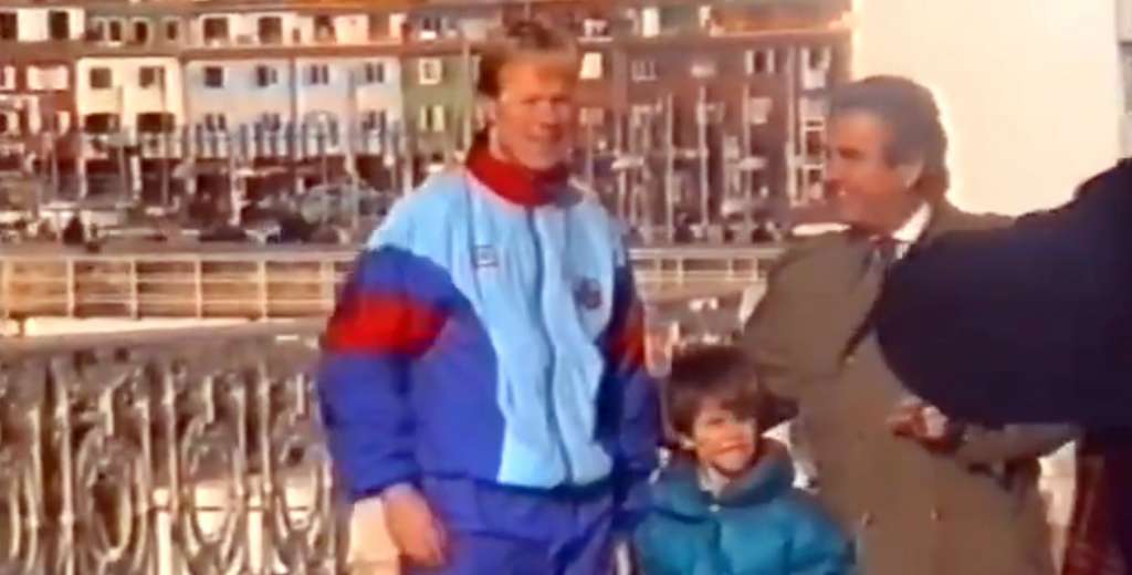 El tierno video de un Piqué de 5 años con Koeman de 1992