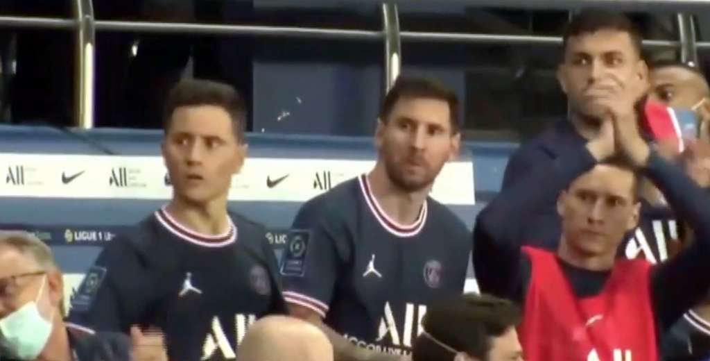 La reacción de Messi cuando Icardi hizo su gol