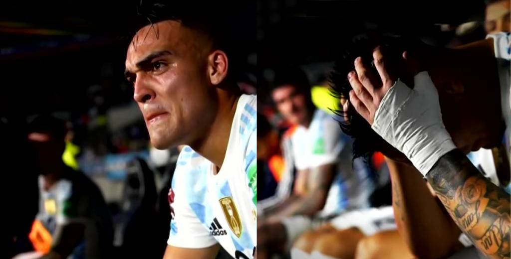 Lautaro Martínez metió su gol y se largó a llorar en el banco
