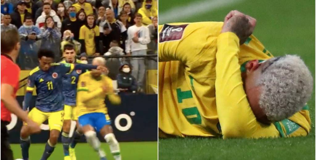 Cuadrado estalló contra Neymar: apenas lo tocó y simuló un codazo