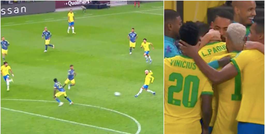 Los genios son así: el pase gol a un toque que le dio Neymar a Paquetá