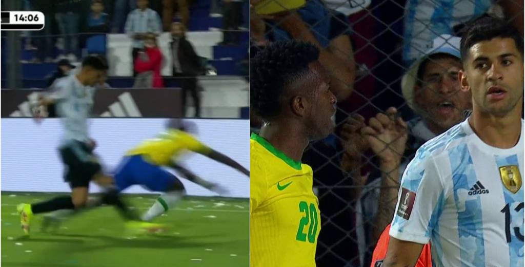 Romero desparramó por el suelo a Vinicius y el brasileño estalló de bronca
