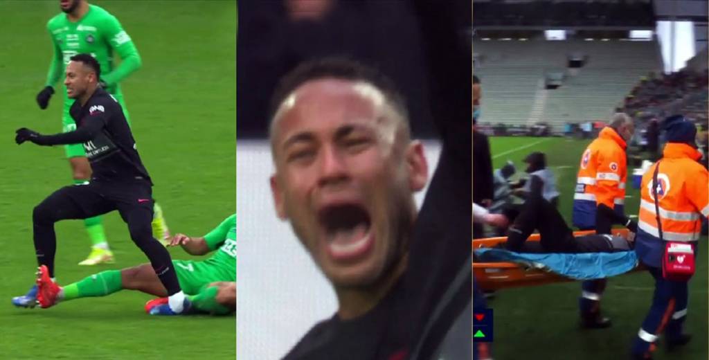 Terrible: Neymar se lesionó grave en el PSG y se fue llorando