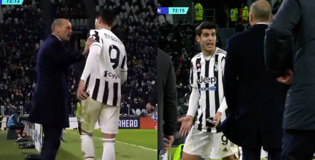 La escandalosa pelea entre Allegri y Morata en Juventus