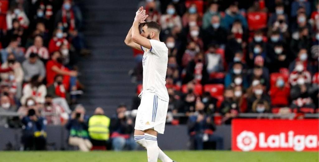 Benzema destrozó al Athletic y se fue ovacionado del San Mamés