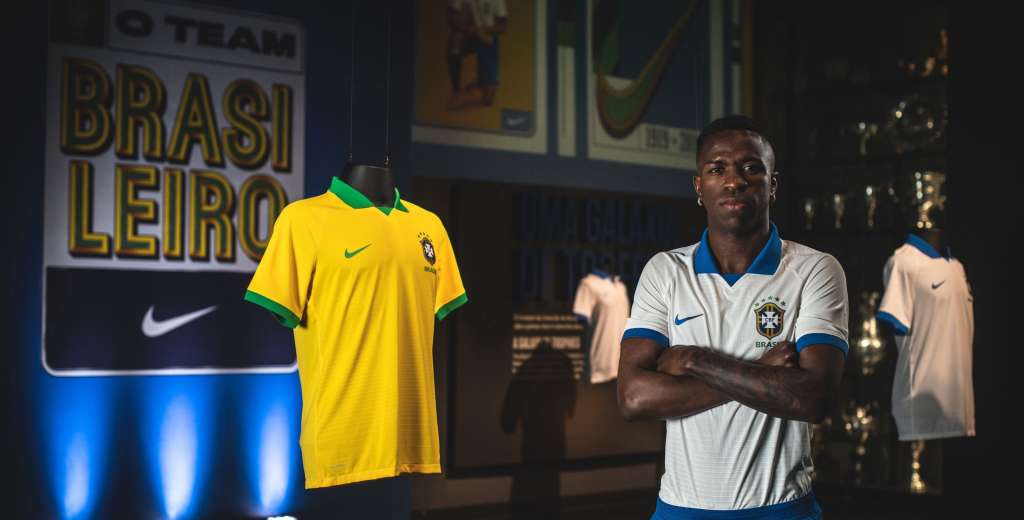 Brasil presentó sus nuevas camisetas Nike con Vinicius de estrella
