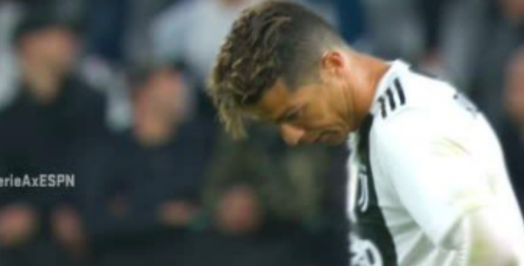 La reacción de Cristiano al ver el gol del Torino y el fallo de la defensa
