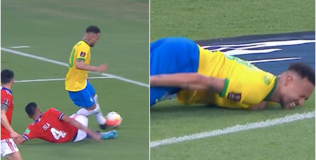 Neymar no aprende: lo tocaron y quedó dando vueltas del dolor...