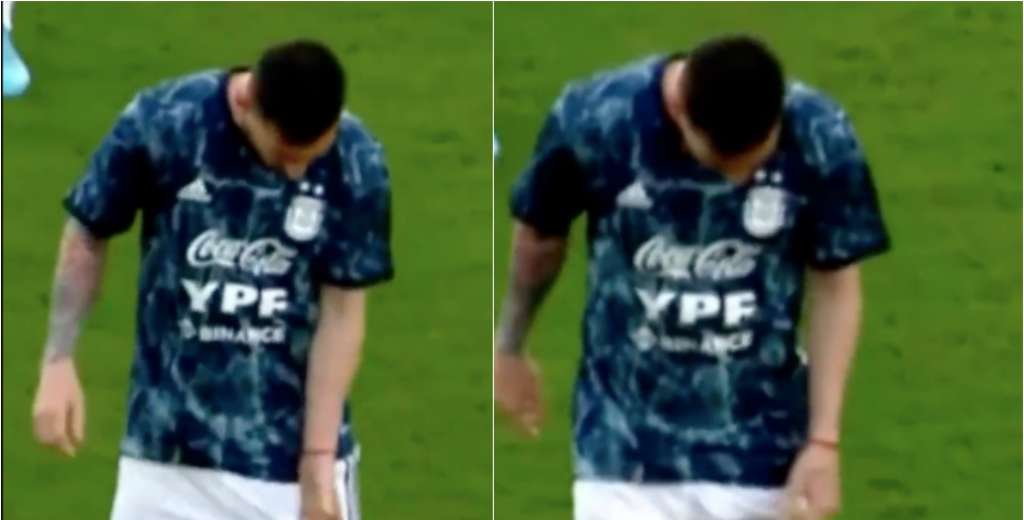 Messi estaba calentando y dejó una imagen monstruosa: qué hiciste Leo
