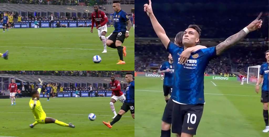 Lautaro en modo Dios: se la picó al portero del Milan y puso el 2-0