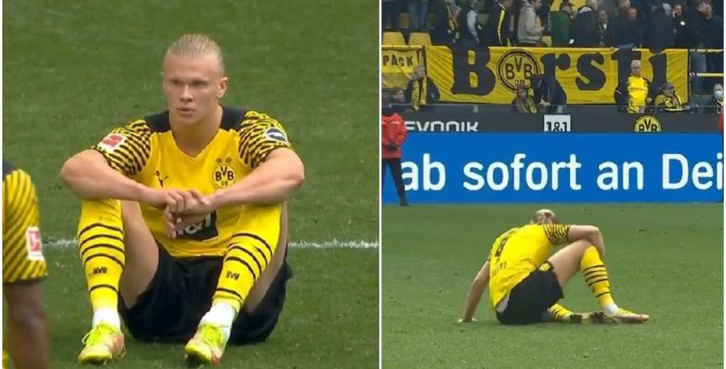 Nunca pensamos ver a Haaland así:metió tres goles y el Dortmund perdió 4-3