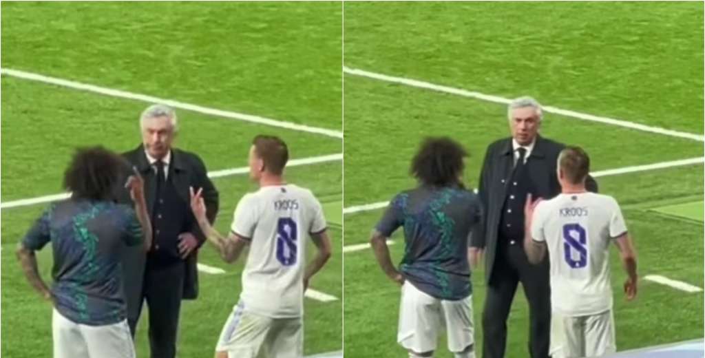 Increíble pero real: Ancelotti le pregunta a Kroos y Marcelo qué cambio hacer