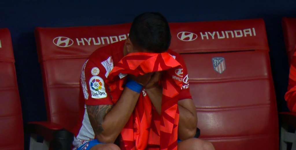 Luis Suárez se retiró entre lágrimas en su despida del Atlético Madrid