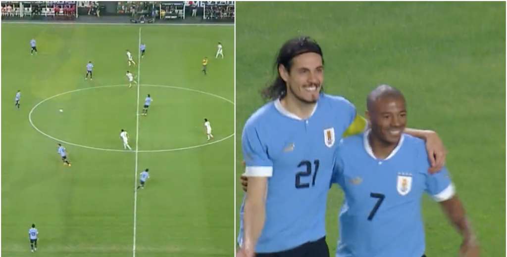 Uruguay sacó del medio, dio cinco pases y Cavani fusiló a México