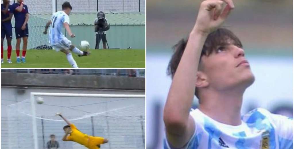A lo Cristiano: el brutal gol de tiro libro de Garnacho a Francia