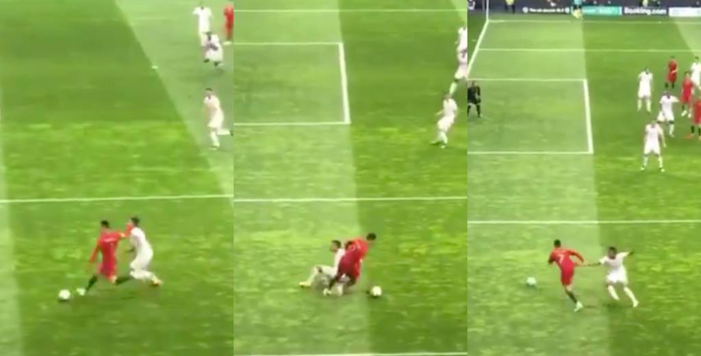 Cristiano Ronaldo bajó el balón y después destruyó al defensa rival
