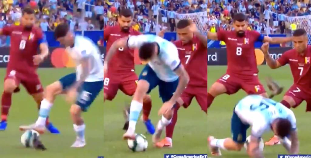 Una paloma "le hizo foul" a un jugador de Argentina y lo tiró 