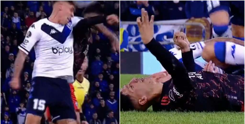 La impactante lesión de Aliendro contra Vélez: salió apenas entró al partido