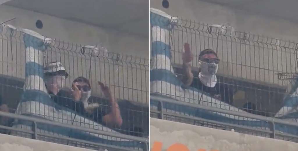 SHOCKING: Frankfurt fans making racist gestures before UCL match