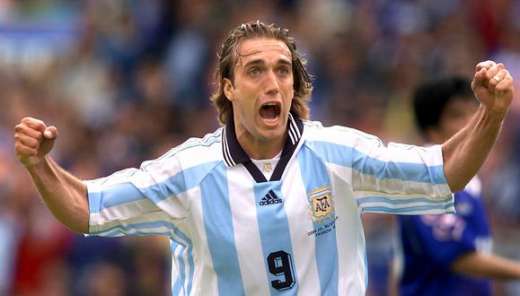 Batistuta, goleador argentino en Francia 98