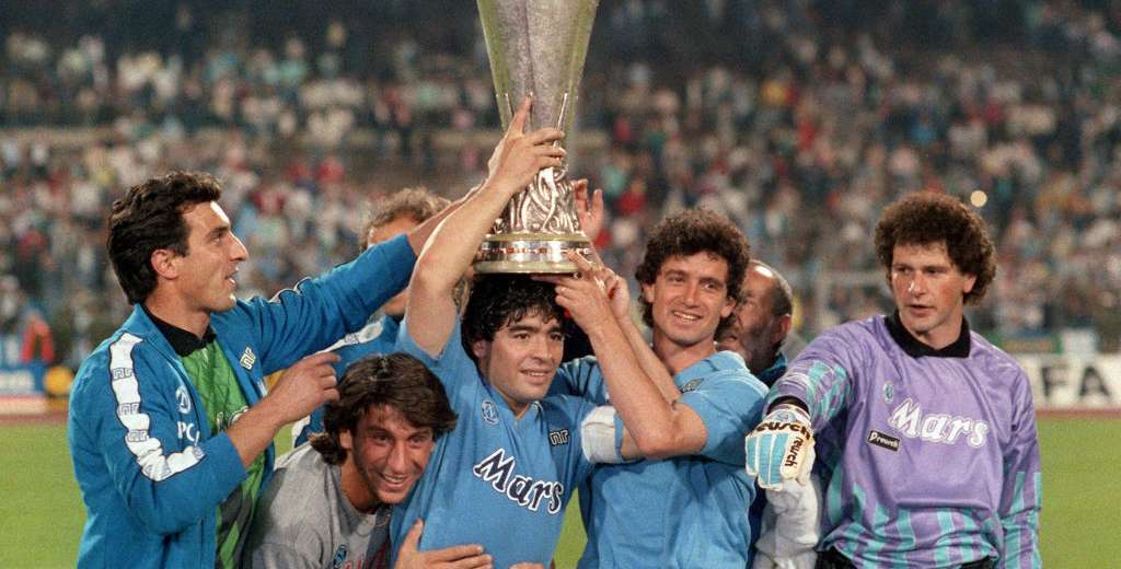 1988-89 UEFA Cup, the only international title won by Maradona