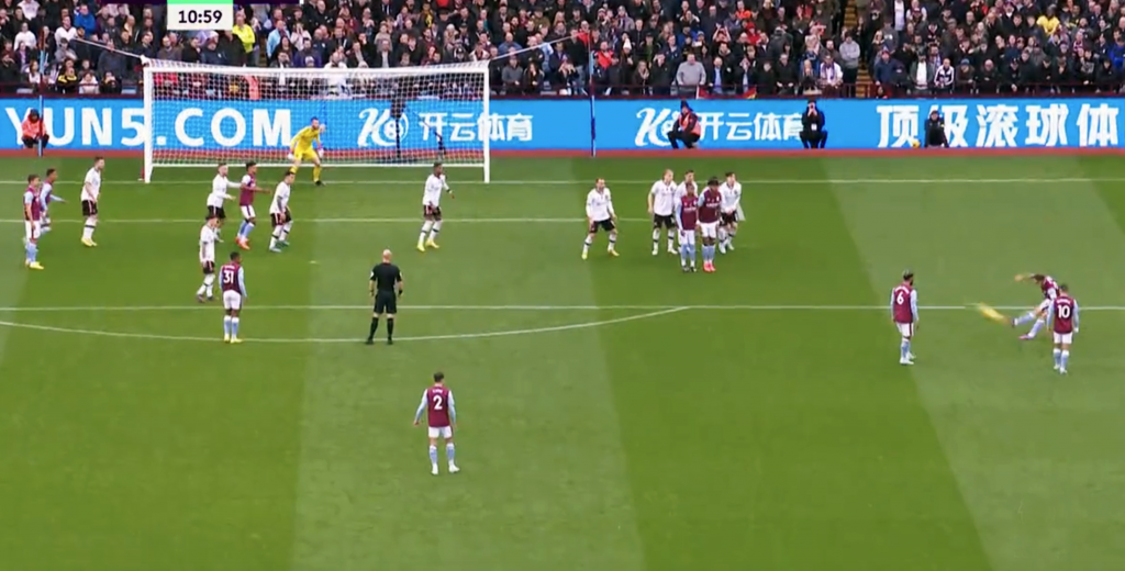 Impresionante: el golazo de tiro libre del Aston Villa al Manchester United