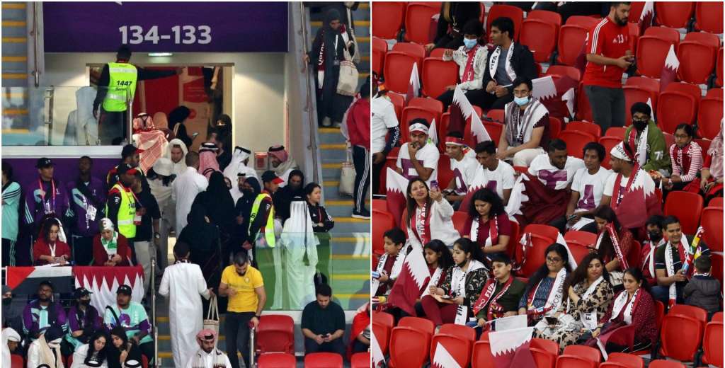 Lamentable: Qatar perdía y sus aficionados hicieron esto en el entretiempo...