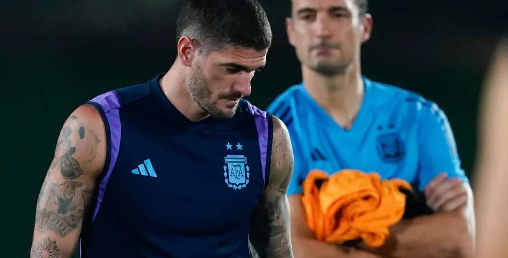 Golpazo para la Argentina: Rodrigo De Paul se perdería el partido contra Países Bajos
