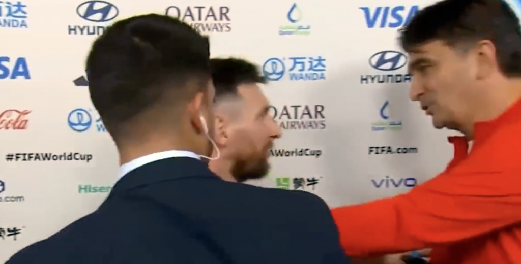 No es Van Gaal: Messi saludó al técnico de Croacia en plena entrevista
