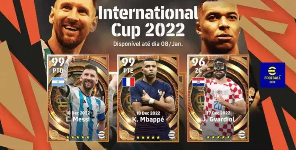 eFootball 2023 lanzó cartas especiales de Messi, Mbappé y Gvardiol