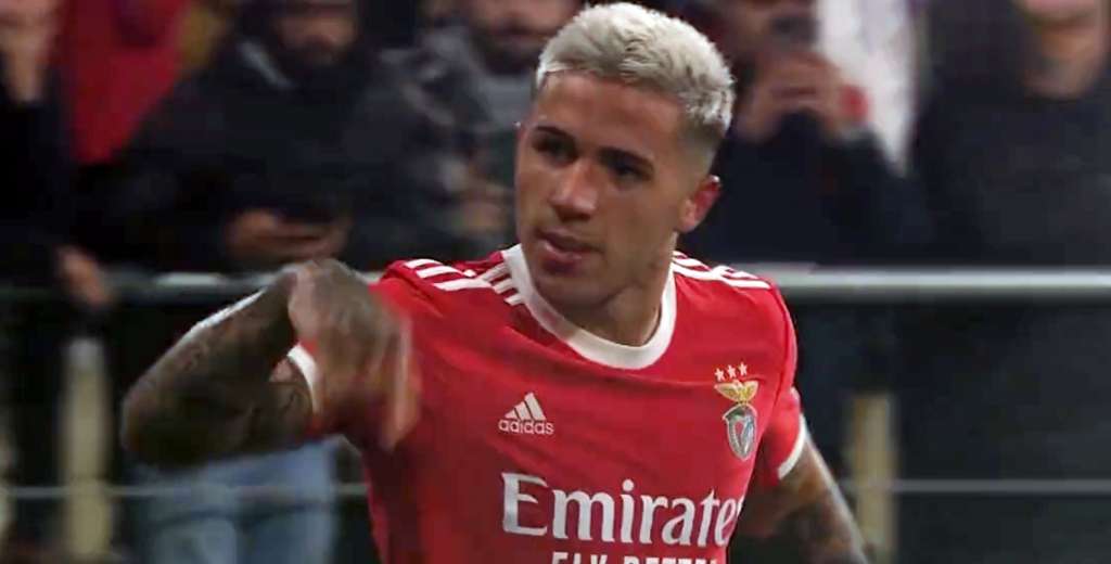 Enzo Fernández hizo un gol para Benfica y les mandó un mensaje a los hinchas