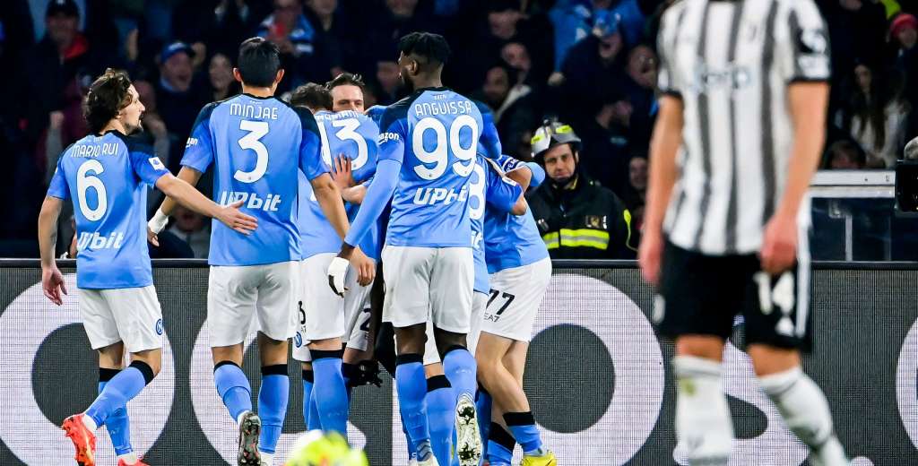 Histórica paliza: Napoli goleó 5-1 a la Juventus y sigue imparable en Italia