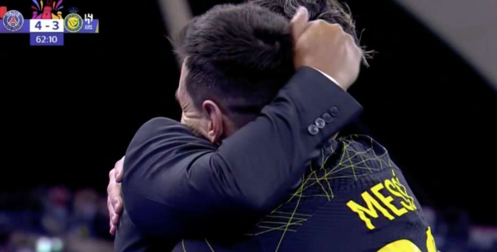 El tremendo abrazo de Lionel Messi y Marcelo Gallardo: espectacular