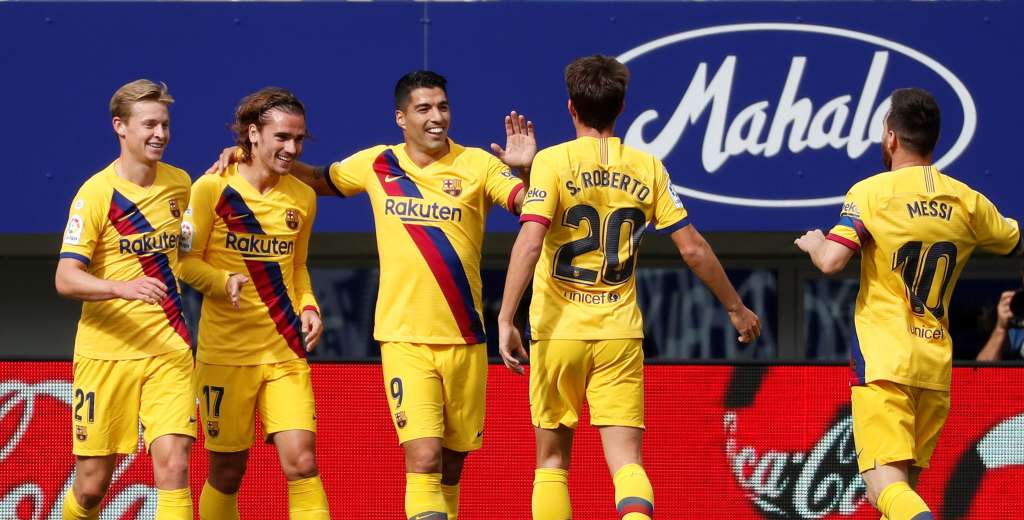 El Barcelona goleó 3-0 al Eibar con el tridente Messi-Suárez-Griezmann