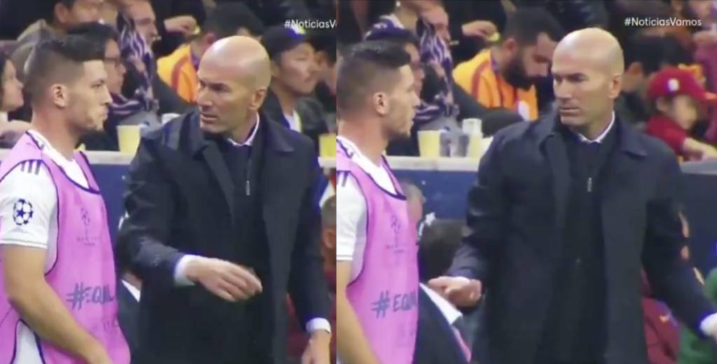 Zidane le hizo un pedido a Jovic, este no lo entendió y Zidane se enojó
