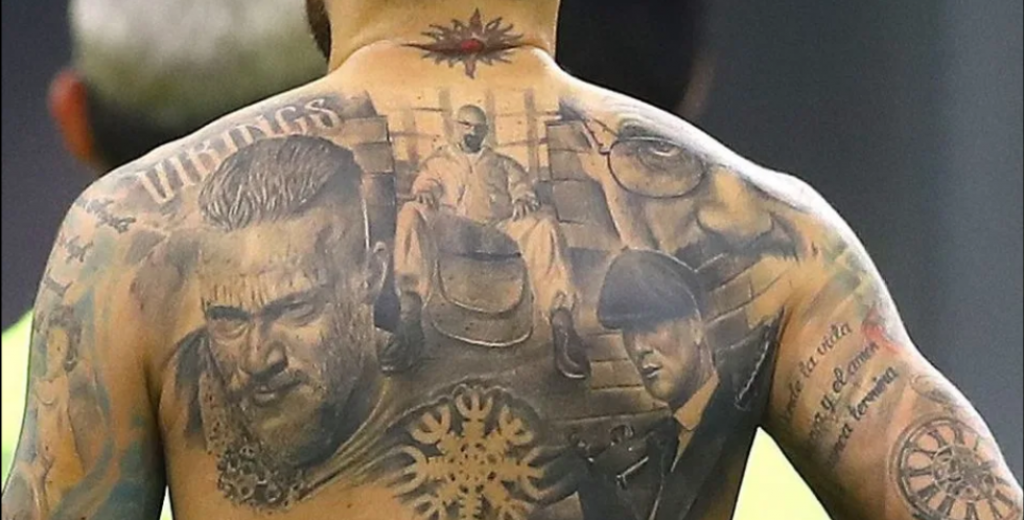 Otamendi y sus increíbles tatuajes: Breaking Bad, Peaky Blinders y Vikings