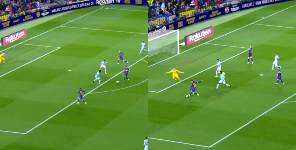 La jugada polémica: pase genial de Messi y Griezmann define horrible